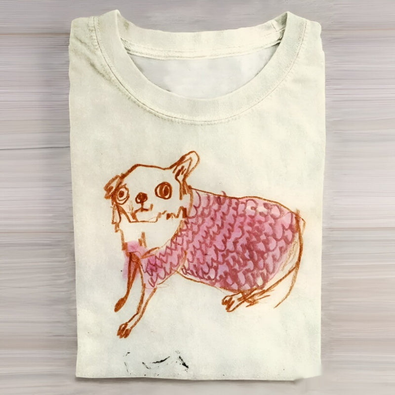 Womens Stylish Casual Versatile Crew Neck 3D-printed Short Sleeve Top