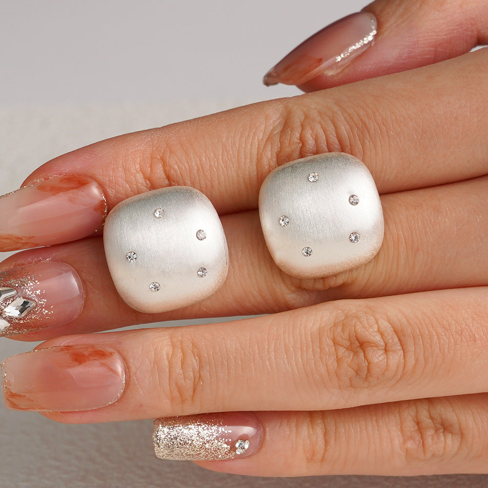 French-style Vintage Chic Minimalist Geometric Earrings