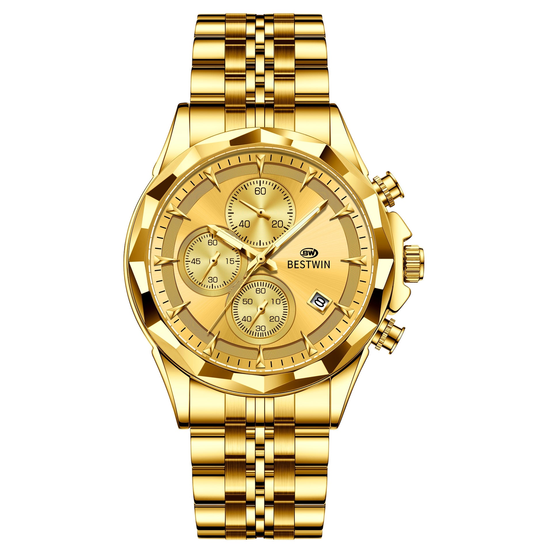Mens Luminous Six-hand Personalized Watch Stylish And Eye-catching