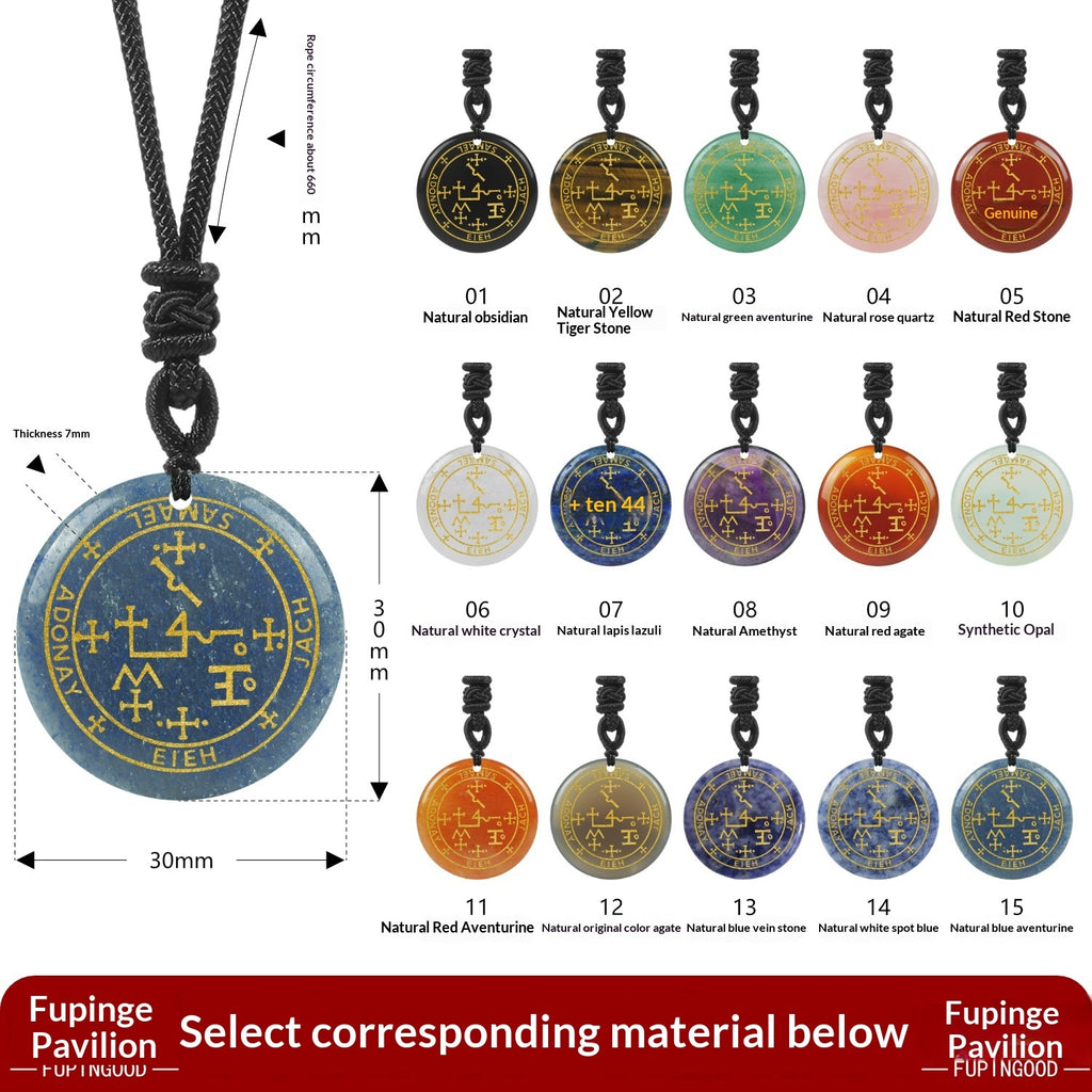 Seven Archangels Natural Crystal Pendant Crystal Necklace