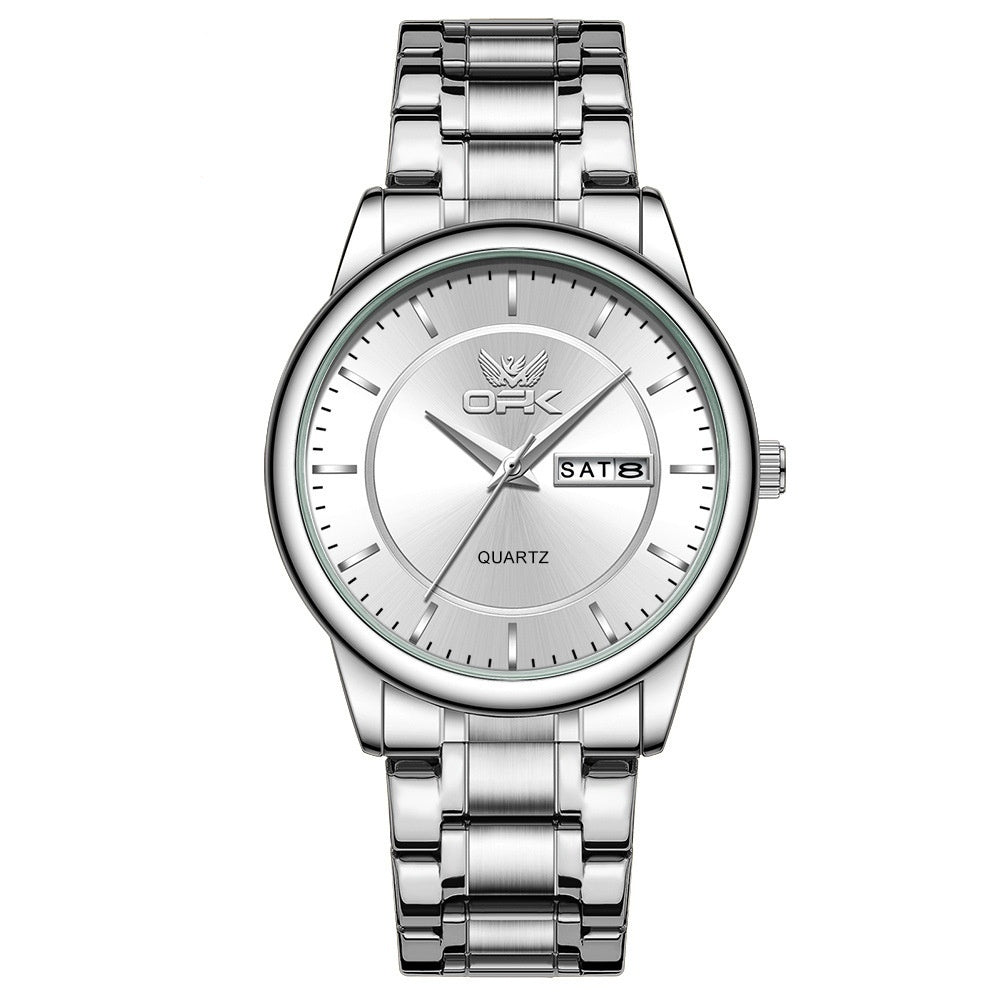 Fashionable Calendar Luminous Waterproof Quartz Watch