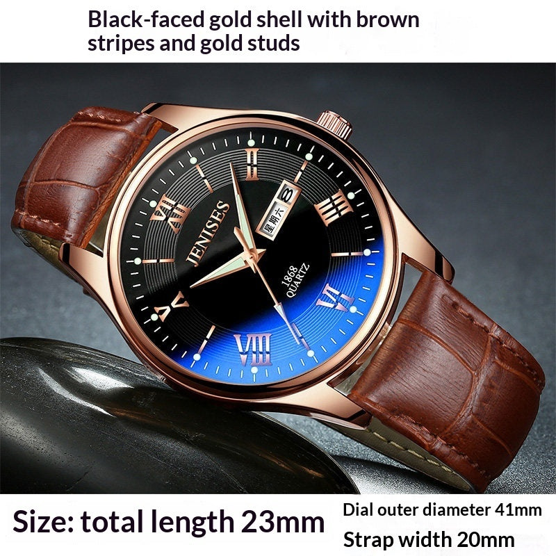 Men's Watch Student Watch Sports Watch Quartz Ultra-thin Waterproof Trendy Luminous Display