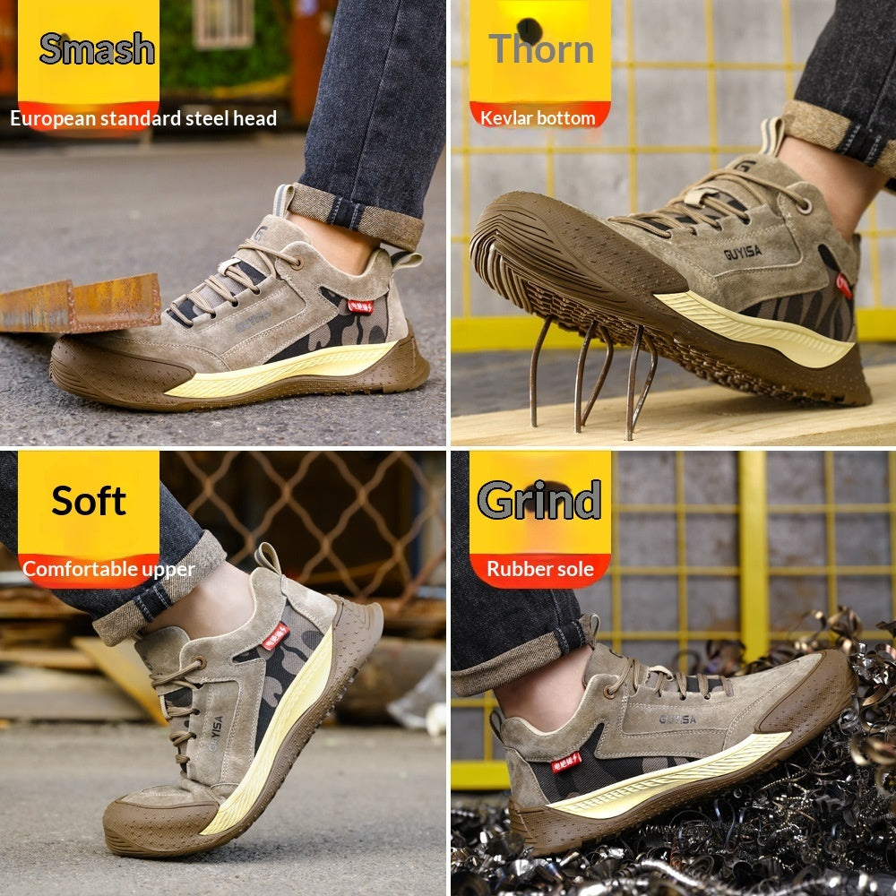 Mens Safety Shoes With Steel Toes  Designed To Protect Against Crushing And Puncture Hazards