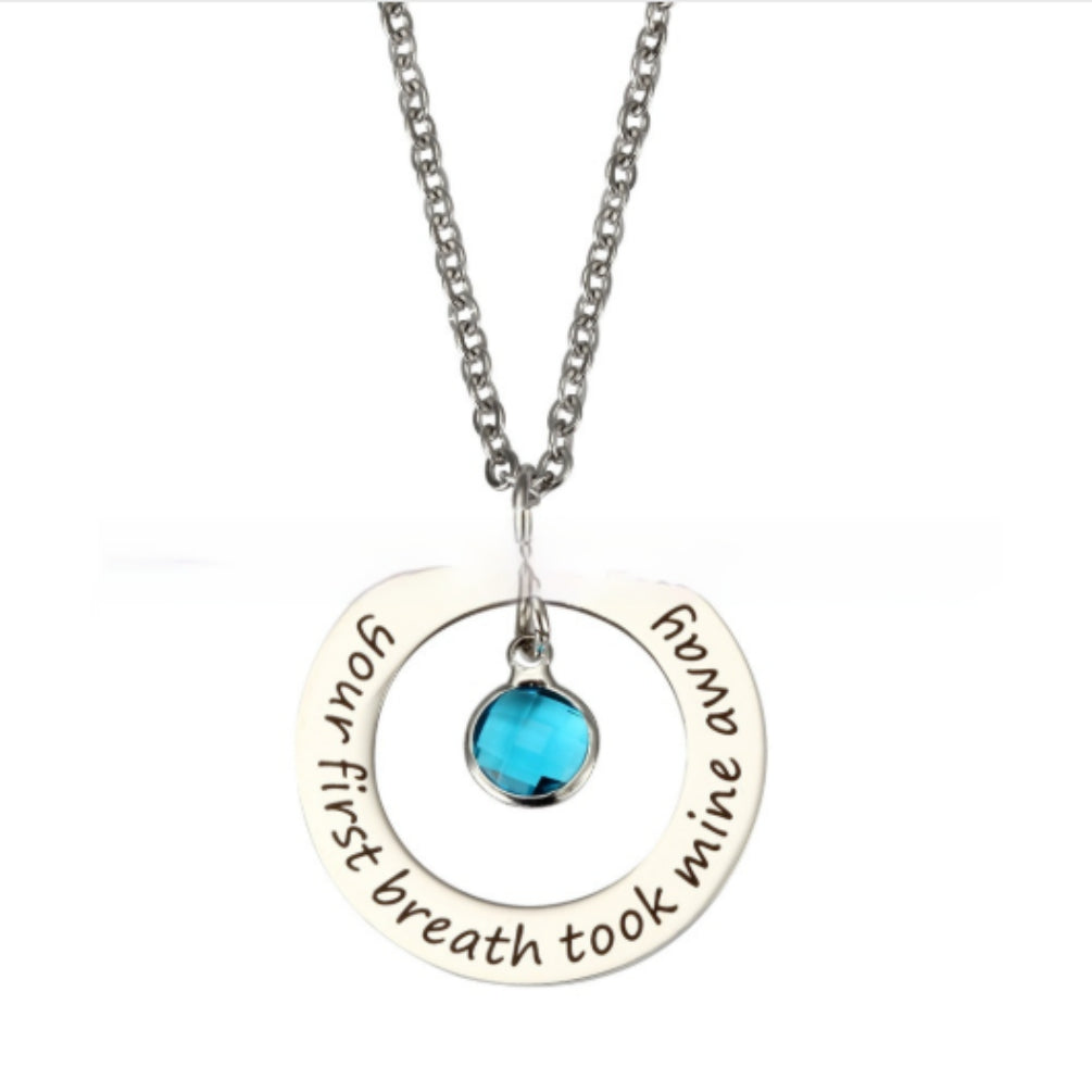 Customizable Stainless Steel Colored Diamond Necklace