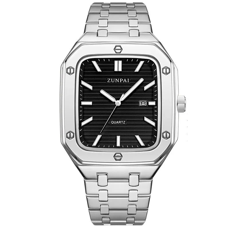 Stylish Mens Stainless Steel Square Watch