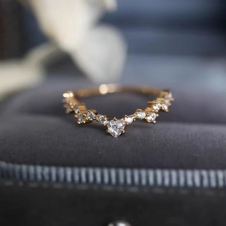 Womens Snowflake PetalRhodium-Plated Vintage Artistic Silk Ring