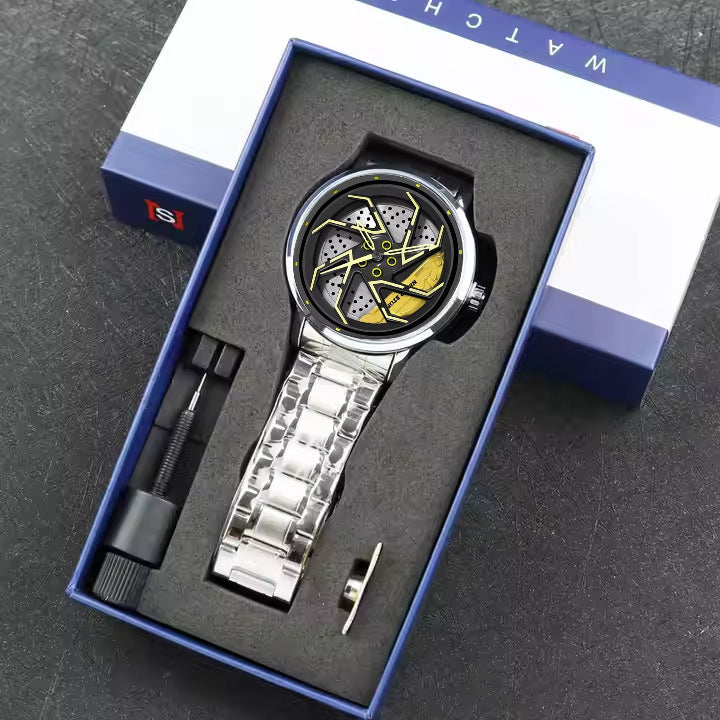 Stylish And Cool Quartz Mens Watch With A Steel Bandtrendy And Fashionable