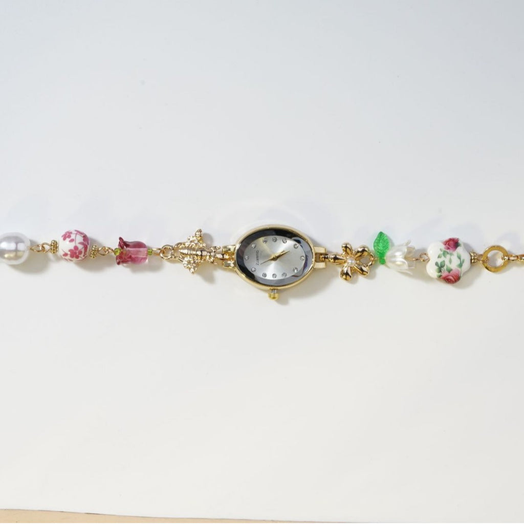 Elegant Light-luxury Diamond-encrusted Vintage Oval Watch