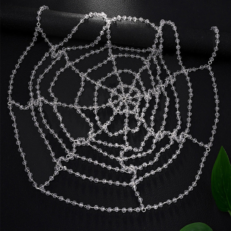 New Mesh Hollow-out Hair Chain With Dazzling Crystals For A Luxe High-end Lookperfect For Women