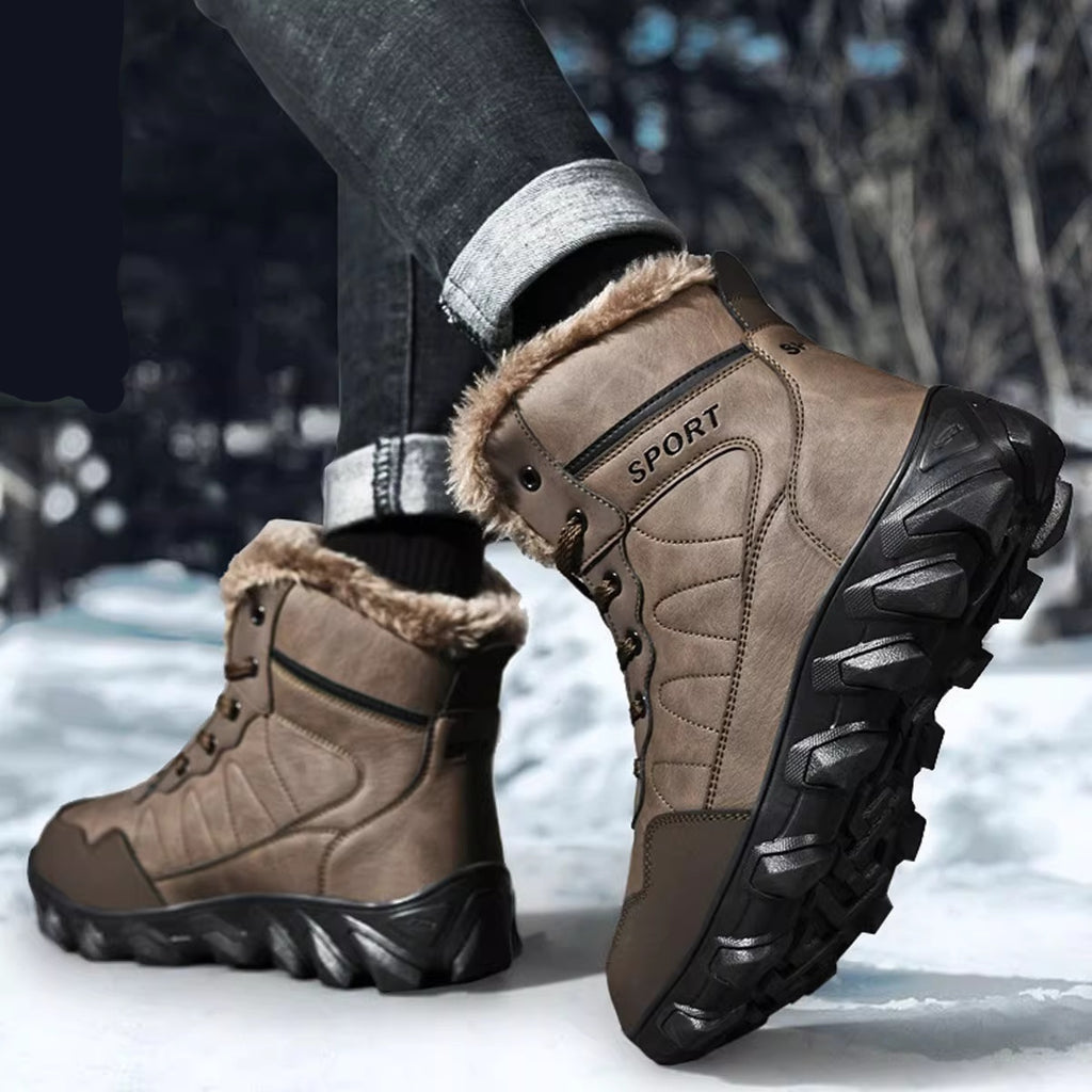 Winter Fleece-lined Thermal Cotton Shoes For Casual And Sports Wear