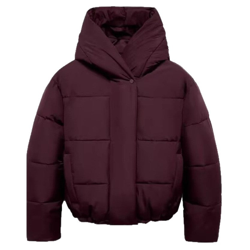 Two-tone Hooded Cotton Padded Jacketcoat