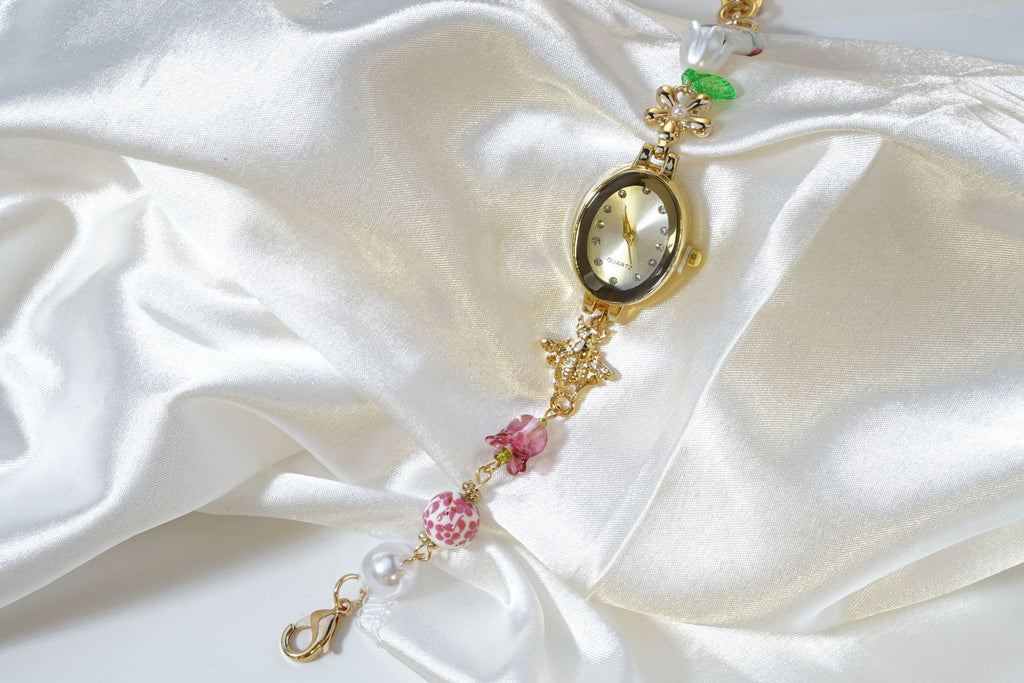 Elegant Light-luxury Diamond-encrusted Vintage Oval Watch