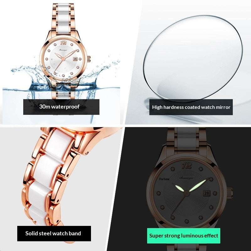 Best-selling Womens Watch A Stylish Water-resistant Ceramic Timepiece With A Minimalist Design