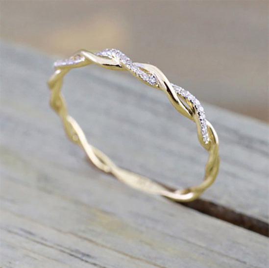 Stylish Personalized Twisted-rope Ring