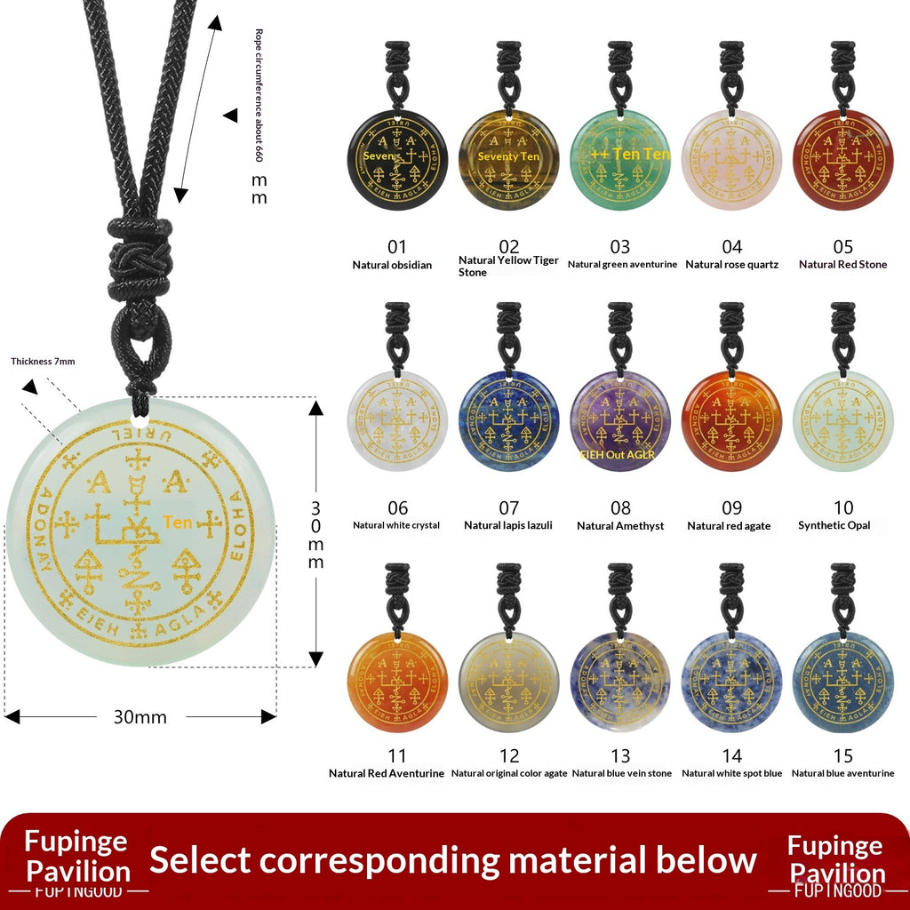 Seven Archangels Natural Crystal Pendant Crystal Necklace