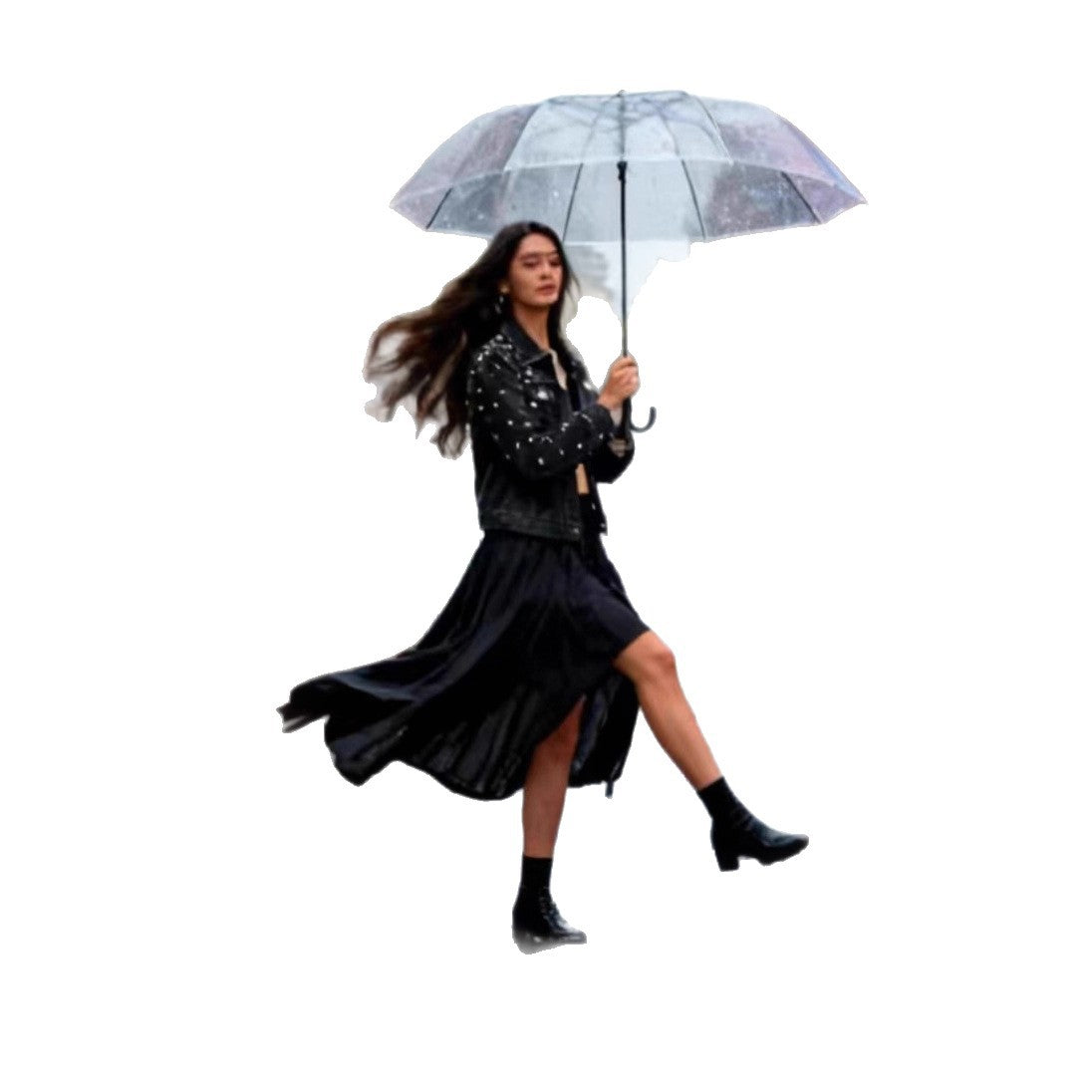 Women's Black Stylish Slim-fit Jacket Top