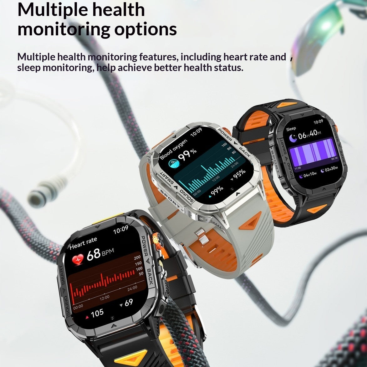 K70A Smartwatch With Heart Rate Monitoring And Bluetooth Calling