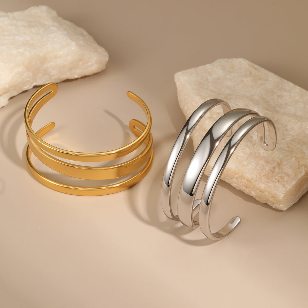 Stainless Steel Simple Opening Bracelet