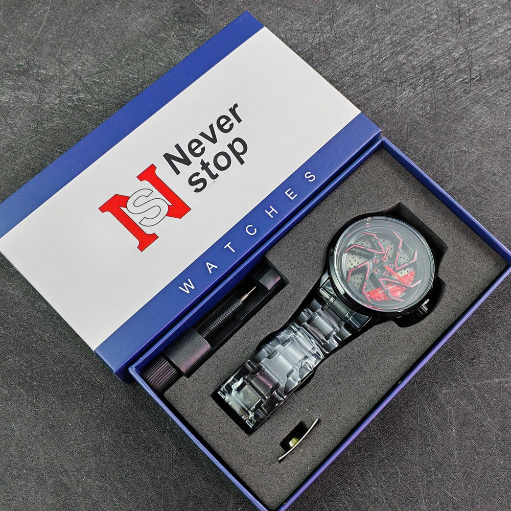 Stylish And Cool Quartz Mens Watch With A Steel Bandtrendy And Fashionable