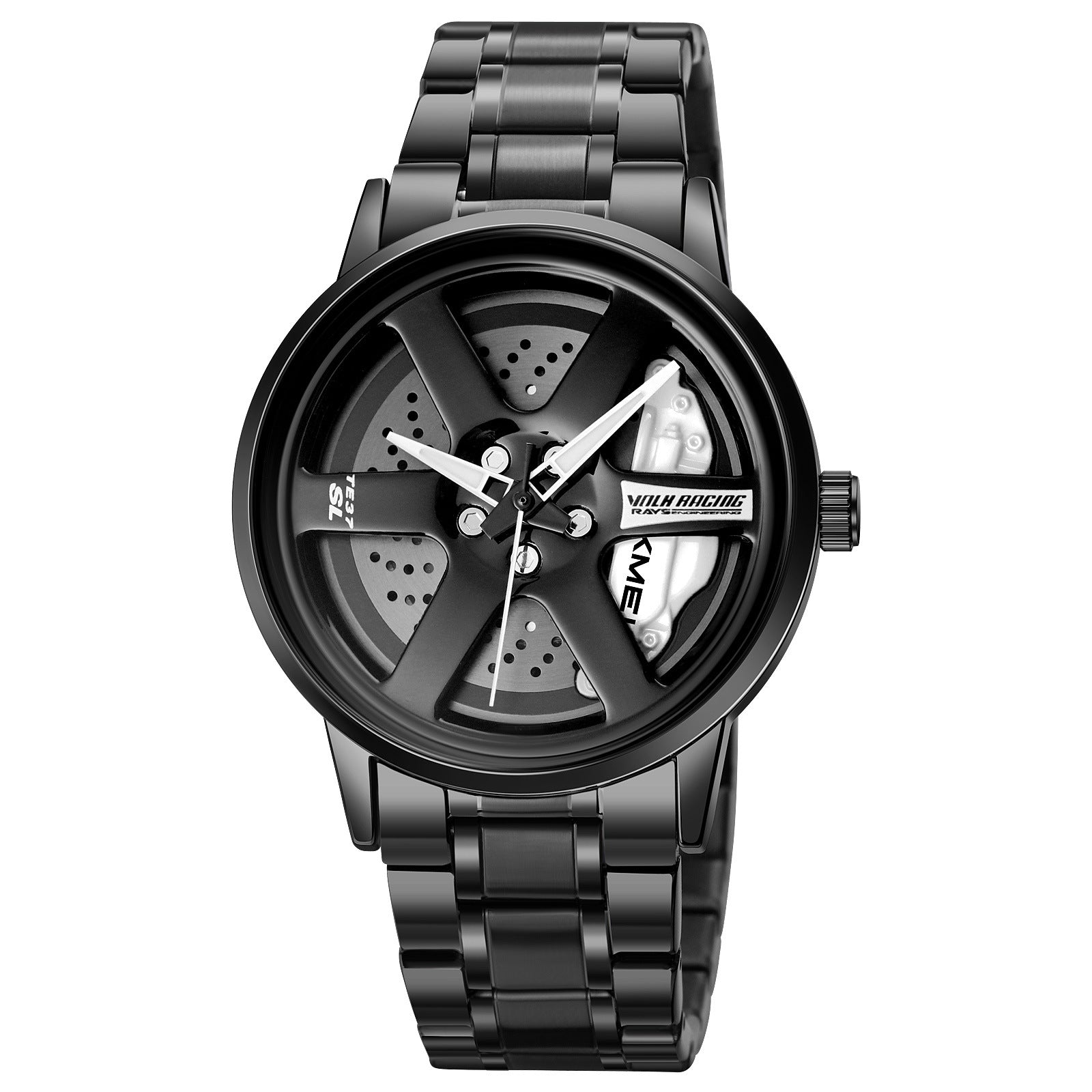 Stylish Mens Watch With A Personalized Wheel Hub Design