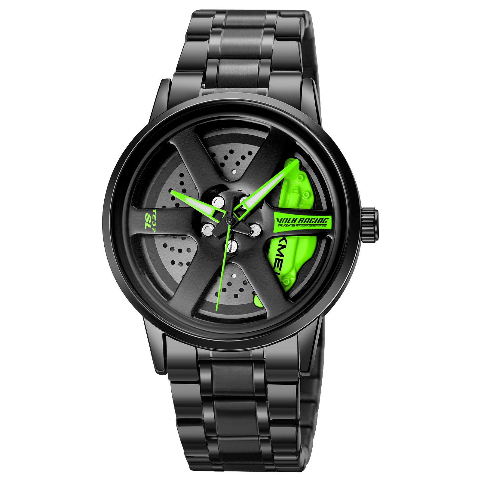 Stylish Mens Watch With A Personalized Wheel Hub Design