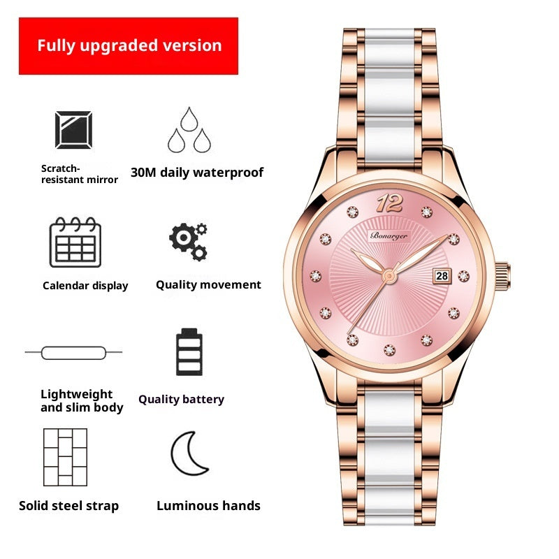 Best-selling Womens Watch A Stylish Water-resistant Ceramic Timepiece With A Minimalist Design