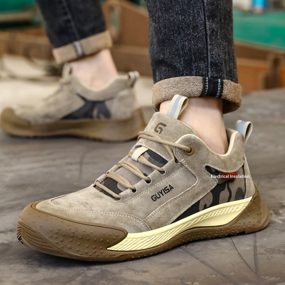 Mens Safety Shoes With Steel Toes  Designed To Protect Against Crushing And Puncture Hazards