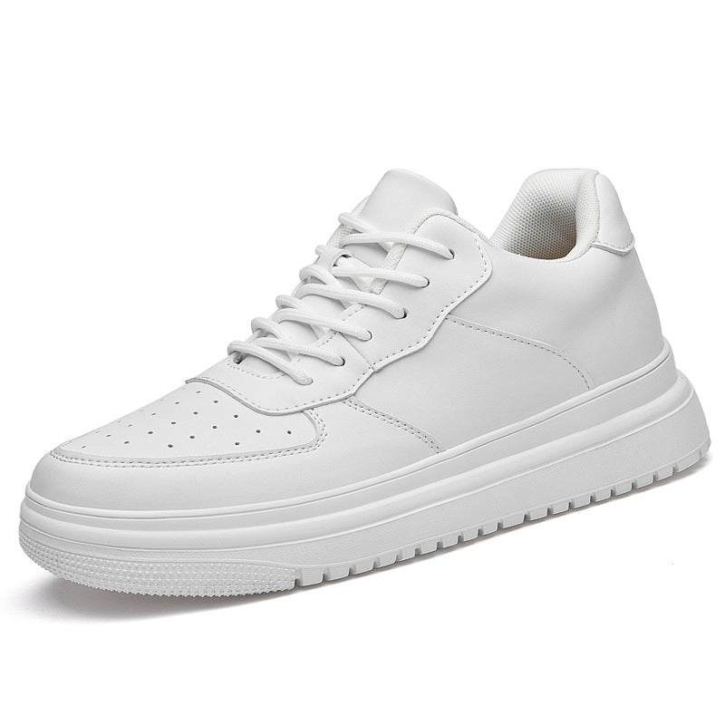 Mens Casual Korean-style Low-top White Sneakers