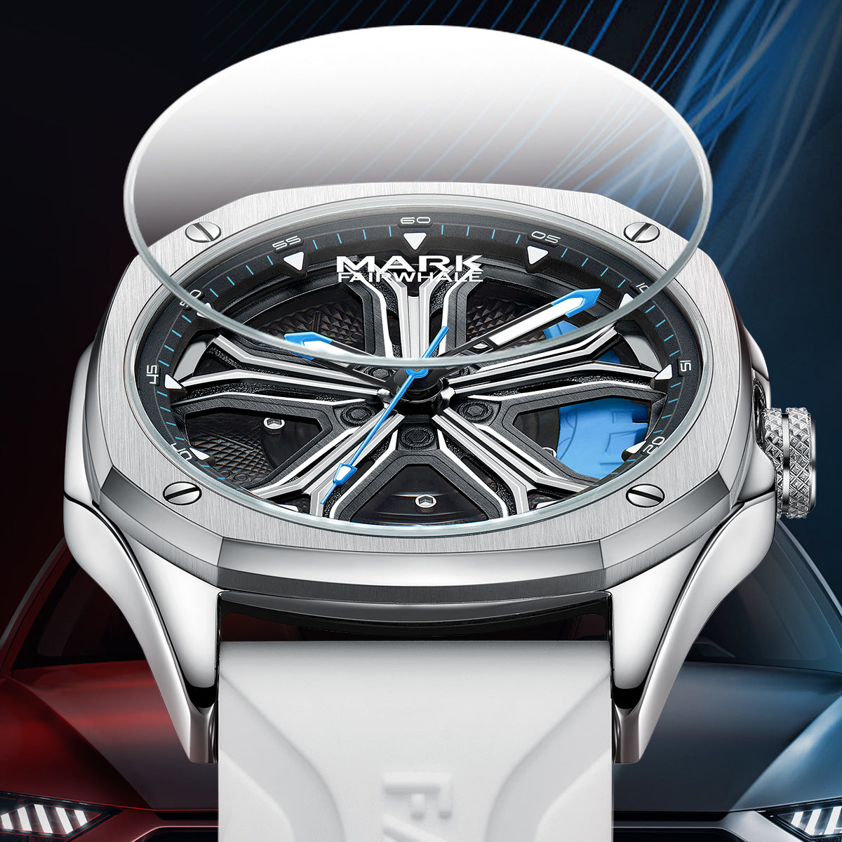 Fashionable Wheel Hub Caliper Waterproof Luminous Quartz Watch