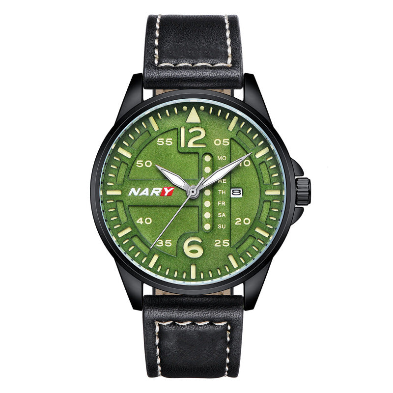 Stylish Sophisticated Dial Water-resistant Quartz Watch For Men