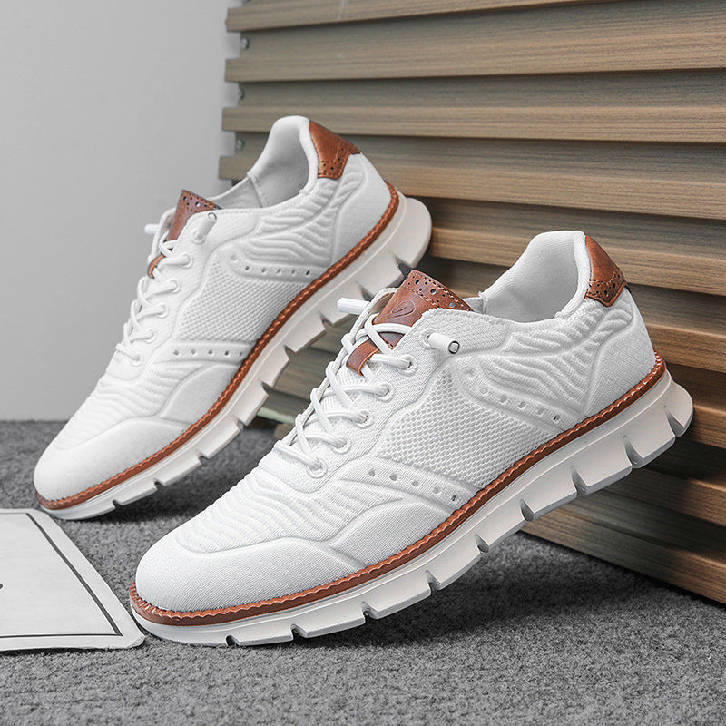 Mens Large Size Breathable Letter Print Quality Sneakers