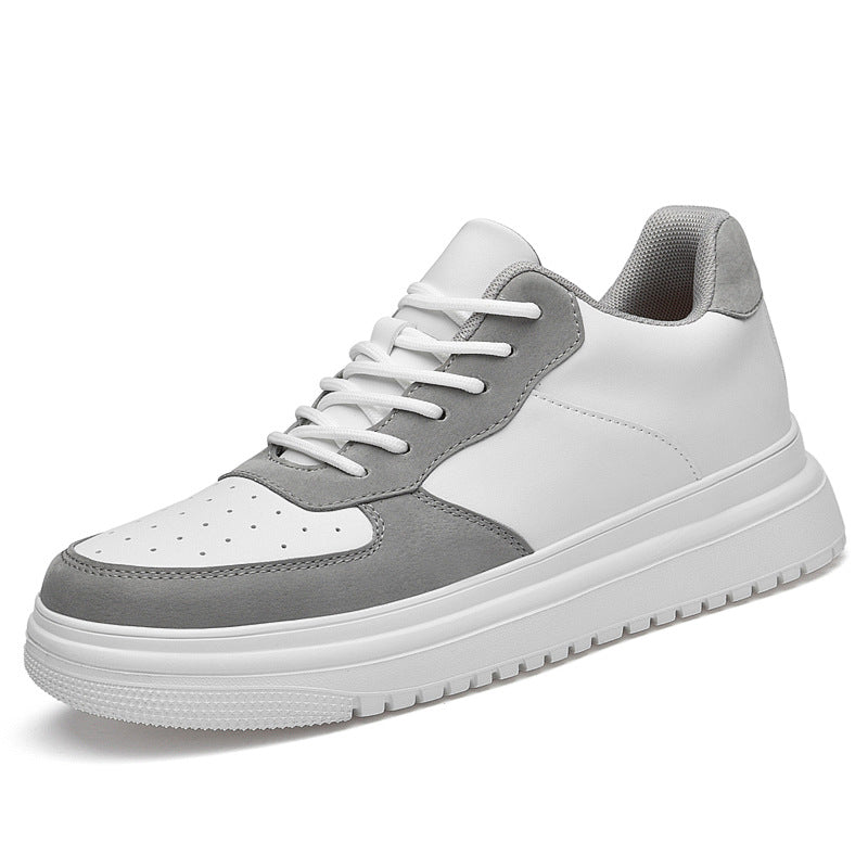 Mens Casual Korean-style Low-top White Sneakers