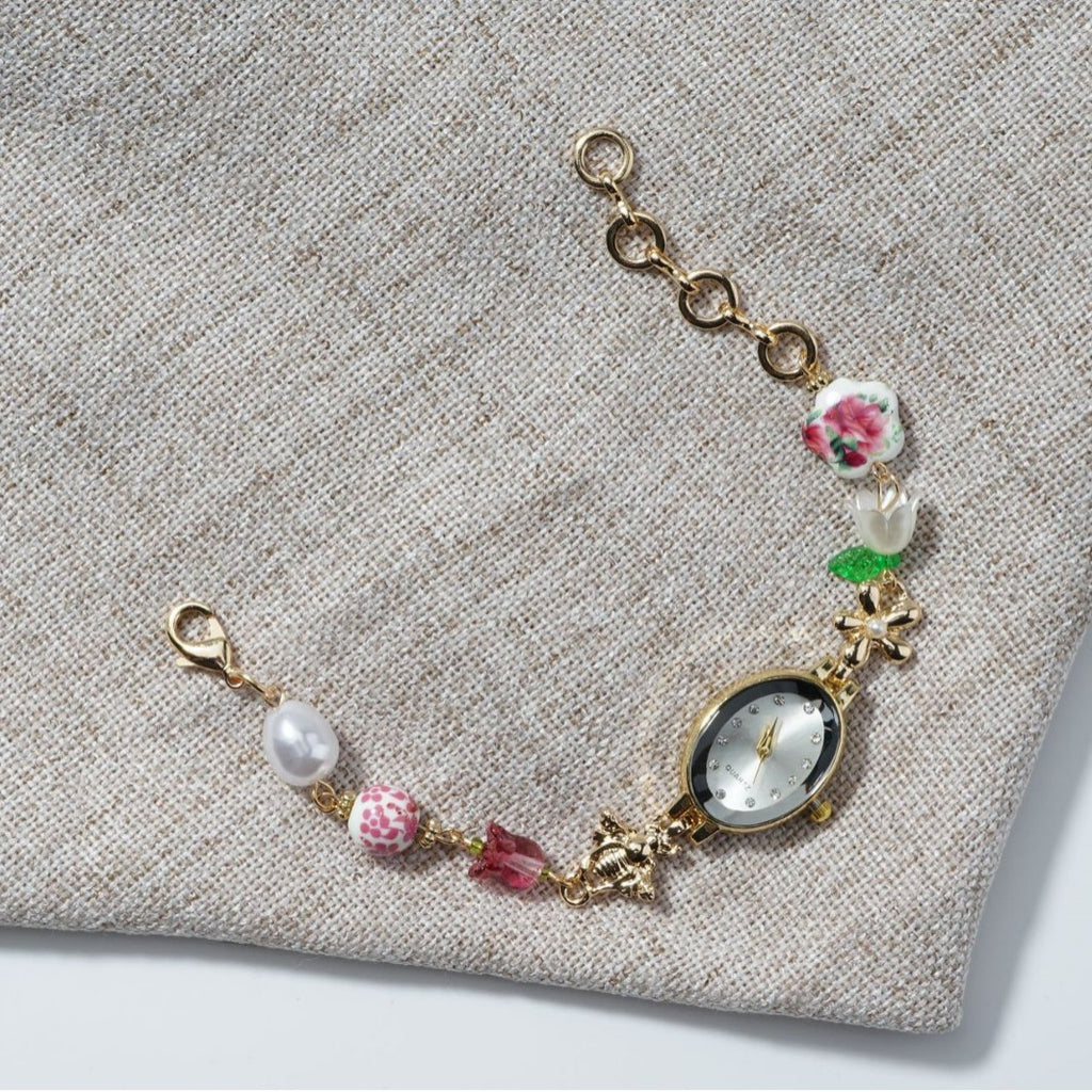 Elegant Light-luxury Diamond-encrusted Vintage Oval Watch