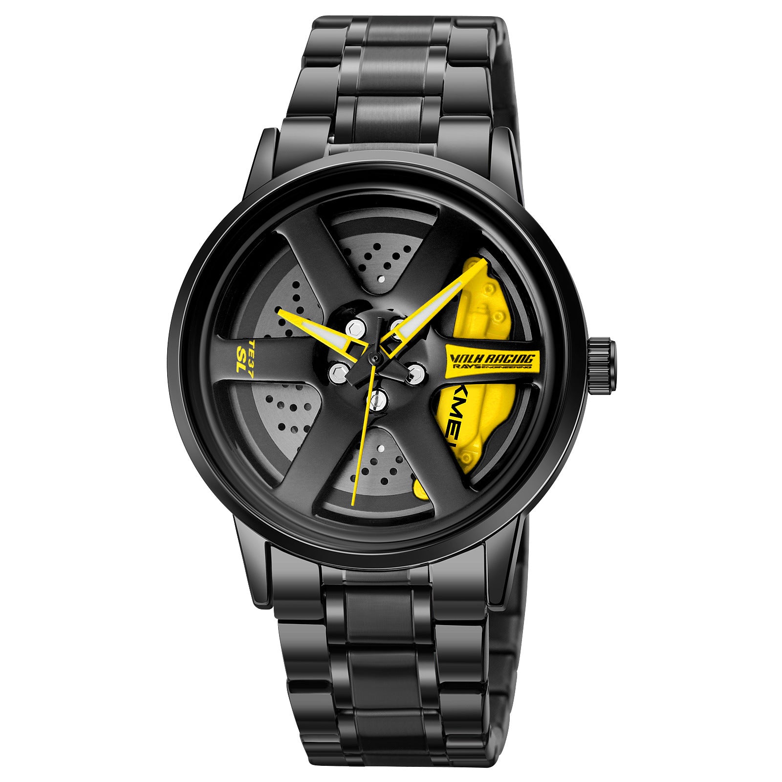 Stylish Mens Watch With A Personalized Wheel Hub Design