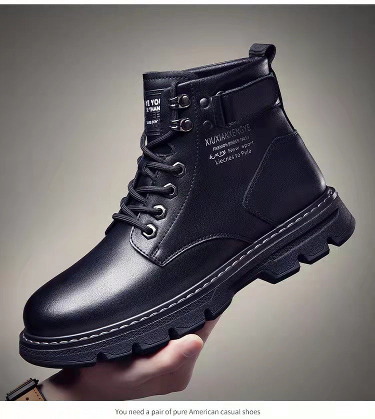 Mens Mid- To High-top Boots In Korean Style