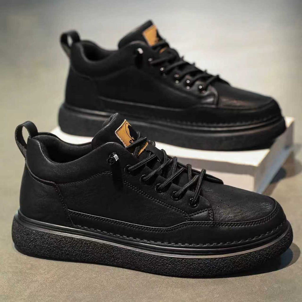 Water-resistant Non-slip Black Casual Business Sneakers