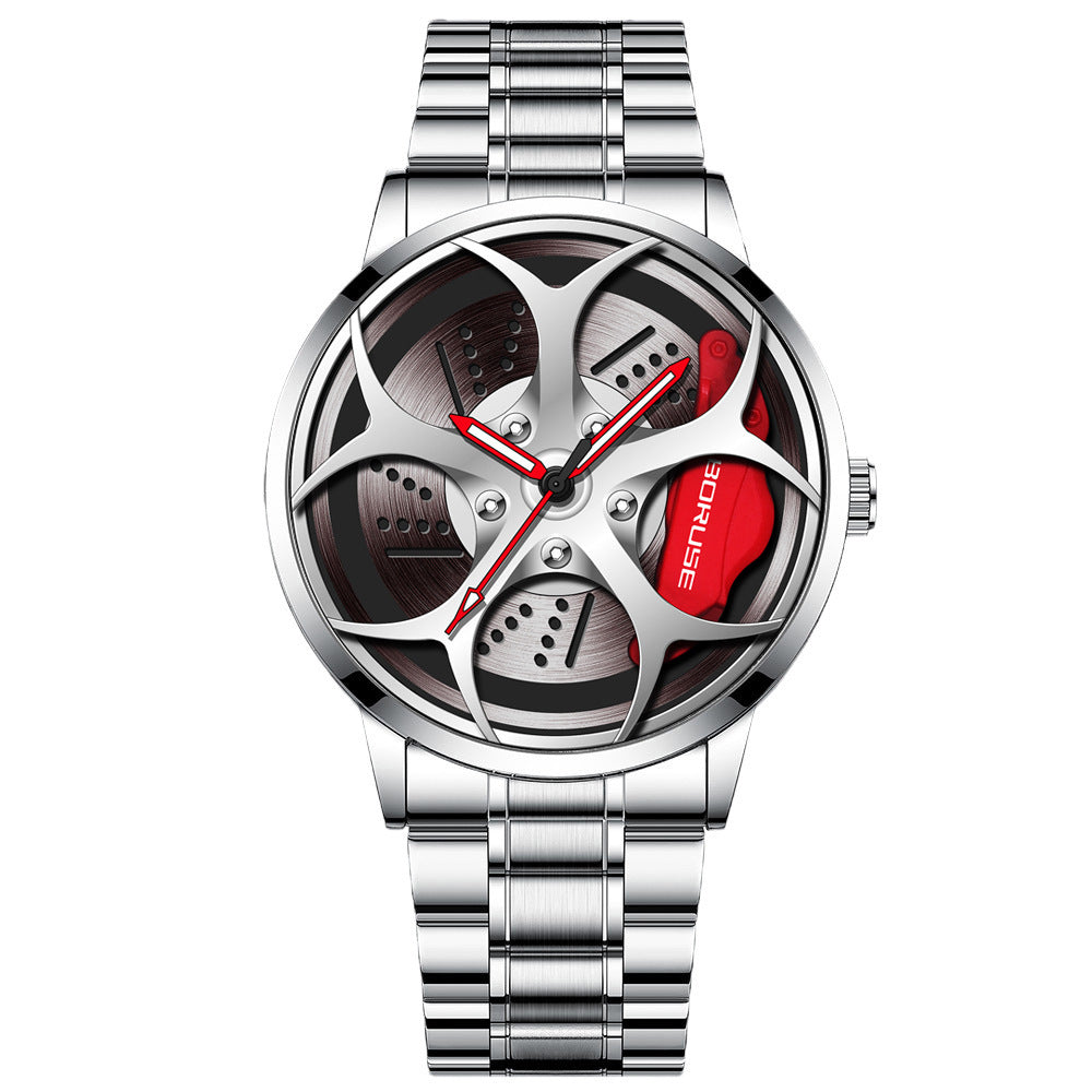 Mens Stainless Steel Watch Stylish Luminous Timepiece For Men