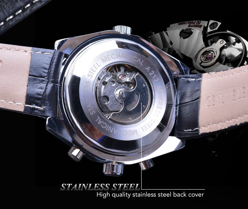 Mens Stylish Casual Multi-function Mechanical Watch
