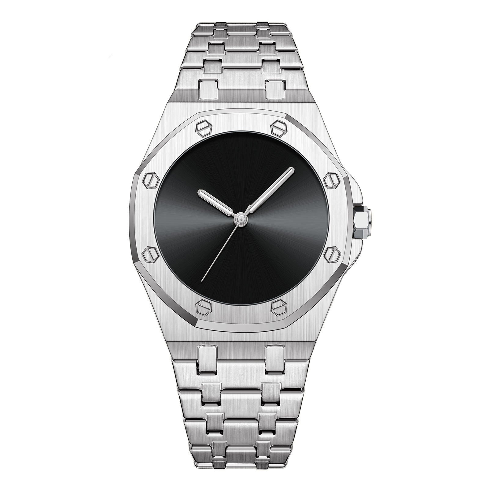 Simple  Smooth-surface  Octagonal   Waterproof Quartz Mens Watch