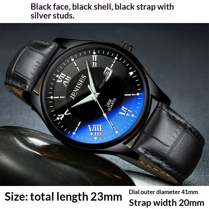 Men's Watch Student Watch Sports Watch Quartz Ultra-thin Waterproof Trendy Luminous Display