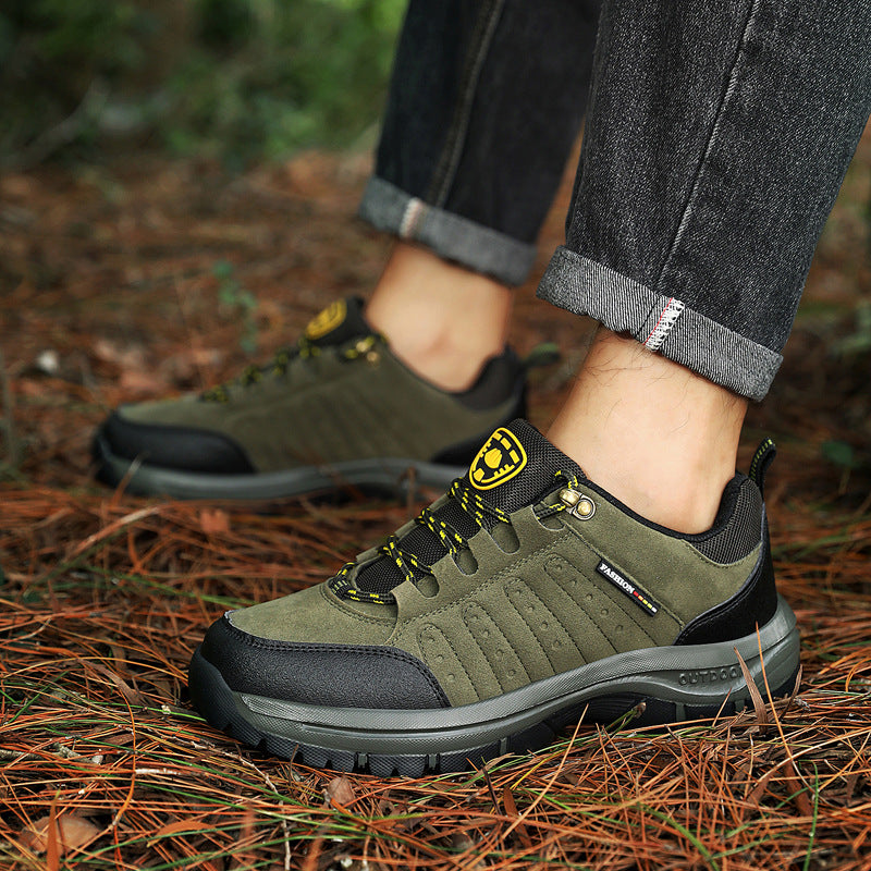 Mens And Womens Autumnwinter Leather Hiking Shoes Lightweight Outdoor Sports