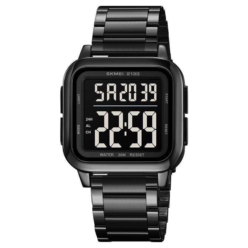 Fashion Trend Luminous Square Electronic Waterproof Watch