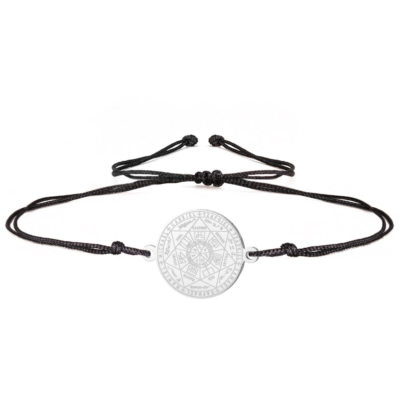 Stainless Steel Seven Archangels Pendant Bracelet
