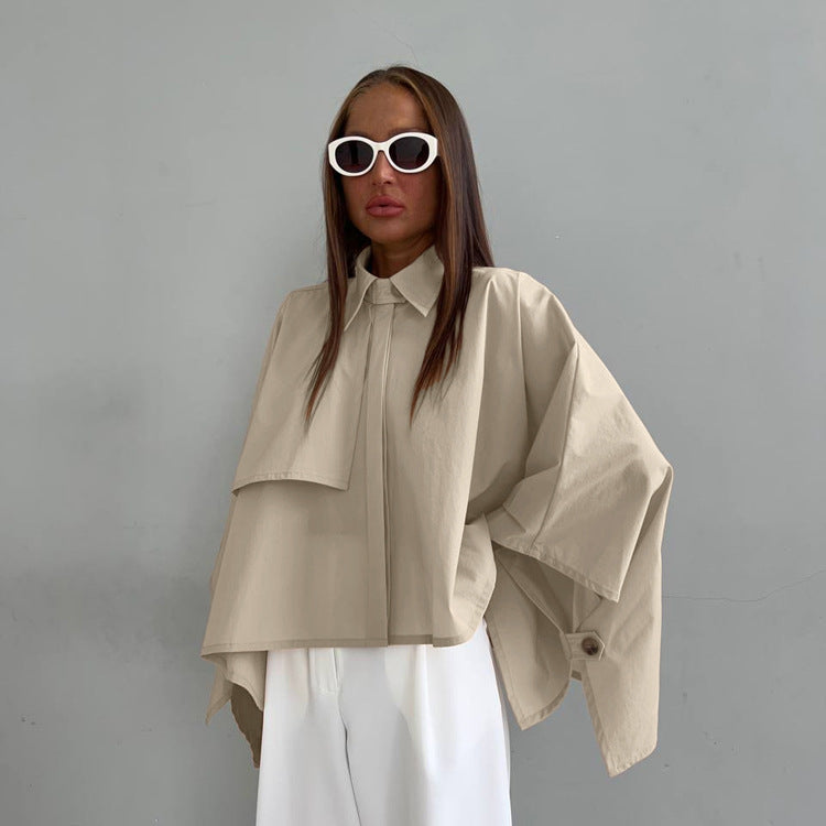 Women's Casual Batwing-sleeve Cardigan Shirt