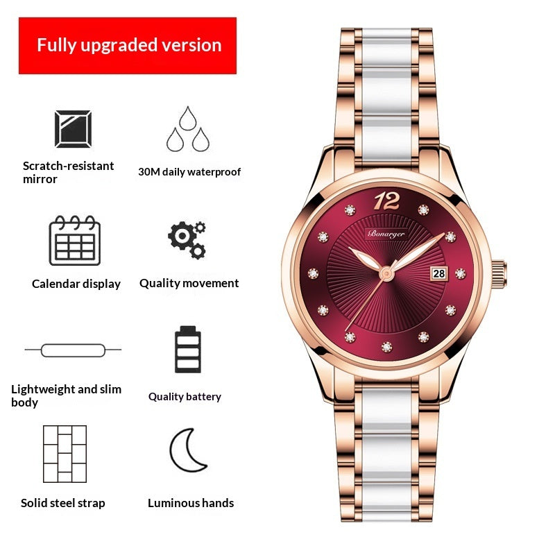 Best-selling Womens Watch A Stylish Water-resistant Ceramic Timepiece With A Minimalist Design
